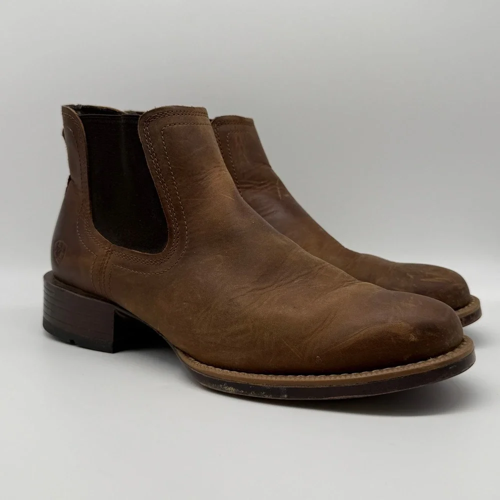 Ariat Wexford Chelsea Boots Brown Leather Waterproof 10040374 Mens 10 D